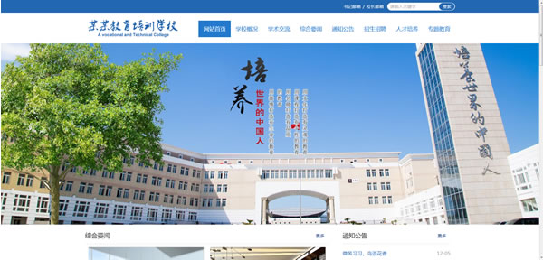 高级中学网站模板T1110.jpg 高级中学网站模板T1110.jpg